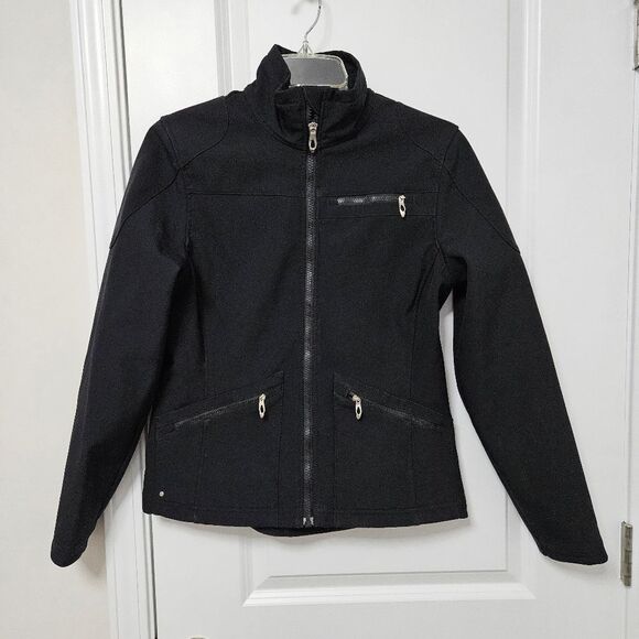 Spyder Encore Full Zip Sweater Jacket Women’s Small Black Logo Fleece Lined GUC - Picture 3 of 14